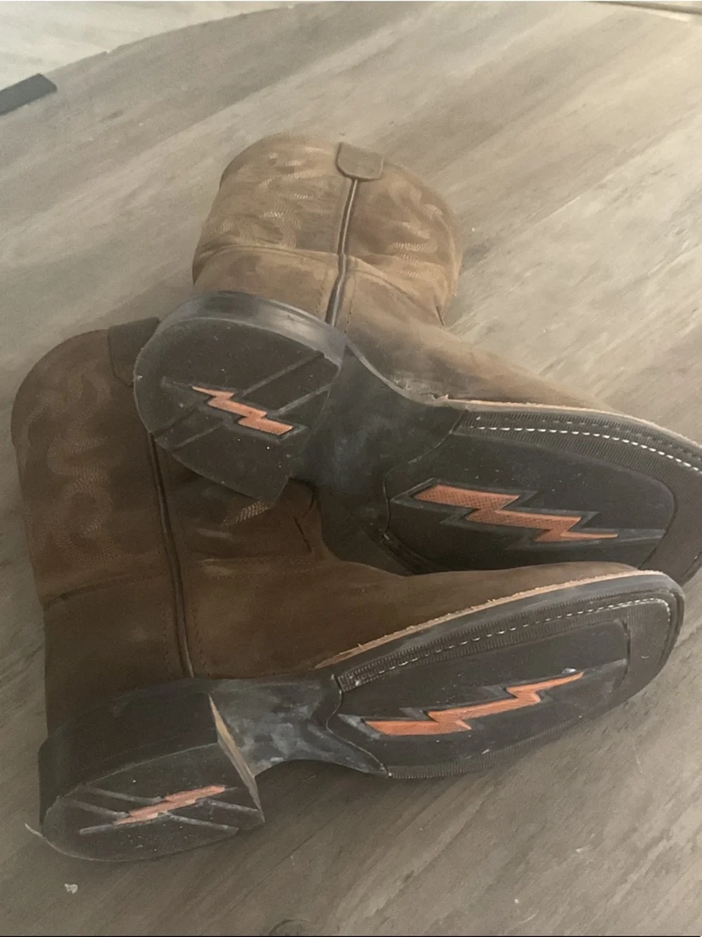 Kids Brown Suede Western Pull-On Cowboy Boots